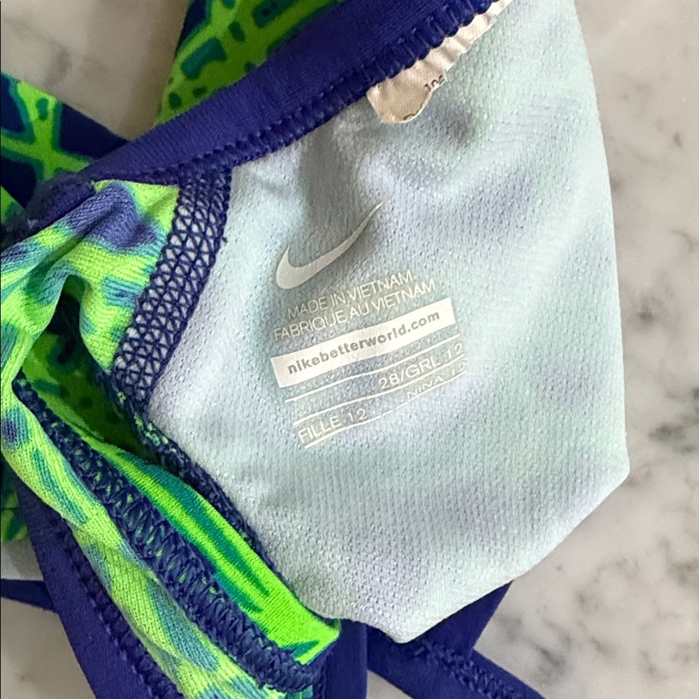 Nike Swim Suit - Blue and Neon Green - Picture 4 of 4